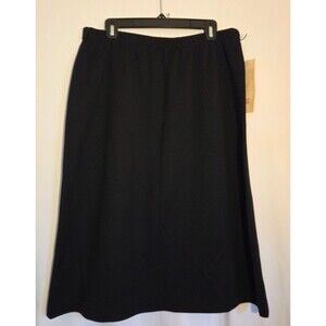 Vintage COBBIES by Cos Cob Black Knit Pull-On Midi Skirt Women’s Size 20 NWT